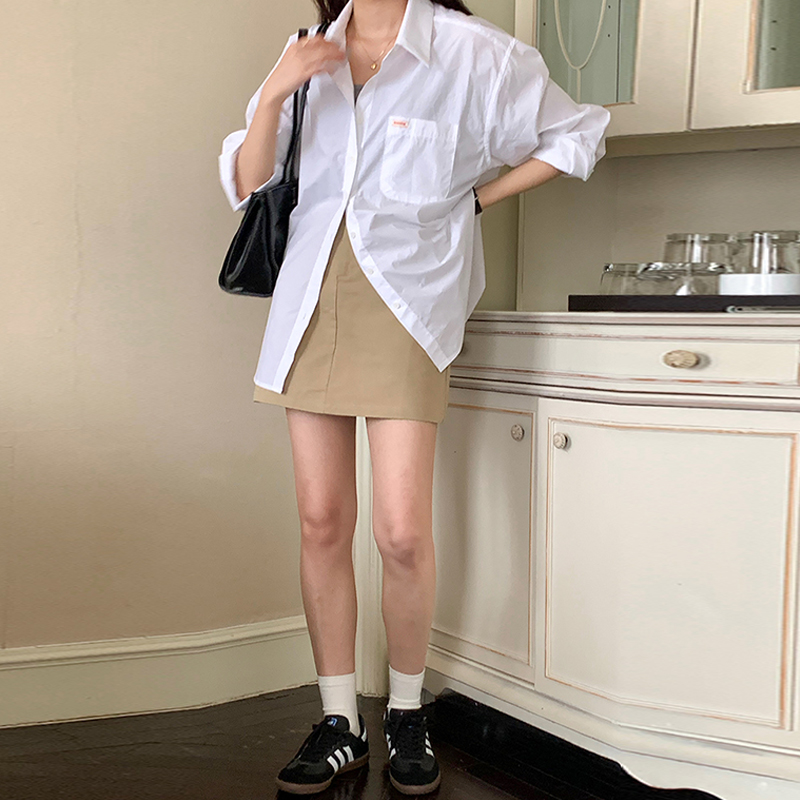 市舶司展现好曲线现货韩国女装春夏新款高腰修身包臀纯色半身裙裤