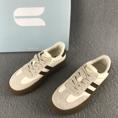 comely/康莉女鞋断码撤柜秋冬绒里保暖系带爆款百搭厚底德训棉鞋