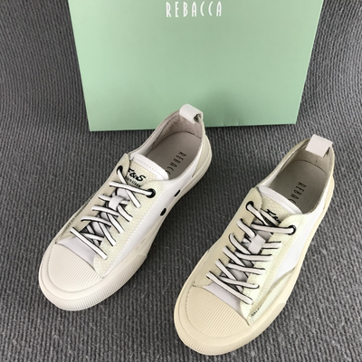 REBACCA/瑞贝卡正品瑕疵女鞋撤柜春夏系带平底板鞋学院风百搭单鞋