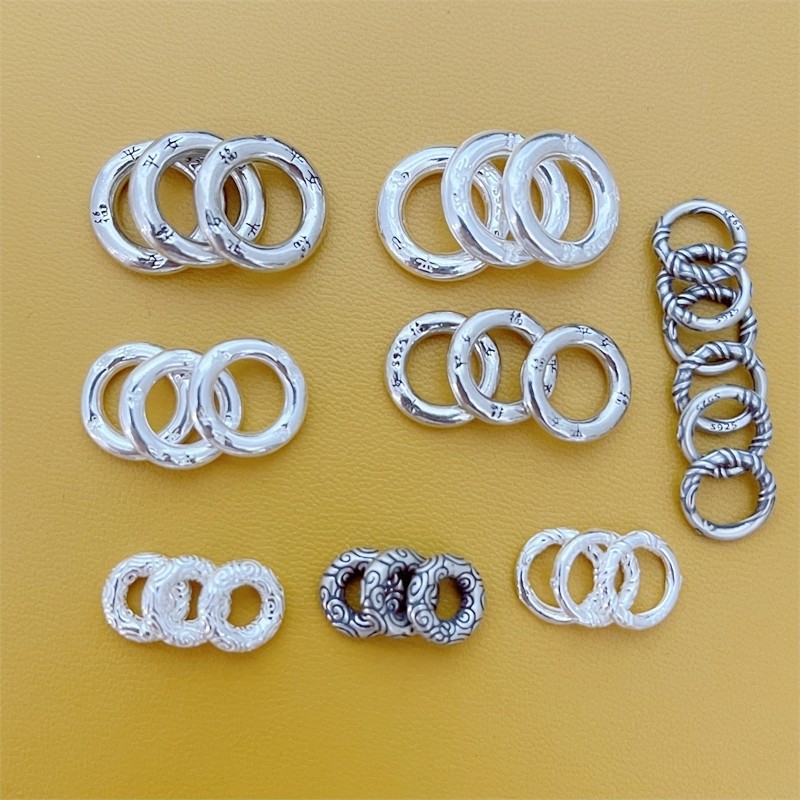 S925纯银平安福祥云跑环圈圆形闭口圈手牌DIY编绳手链项链平安扣,饰品/流行首饰/时尚饰品新,扣,淘宝优惠券,粉丝福利购,淘宝优惠卷