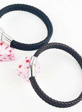 男士黄金手绳手链双圈双层可穿珠