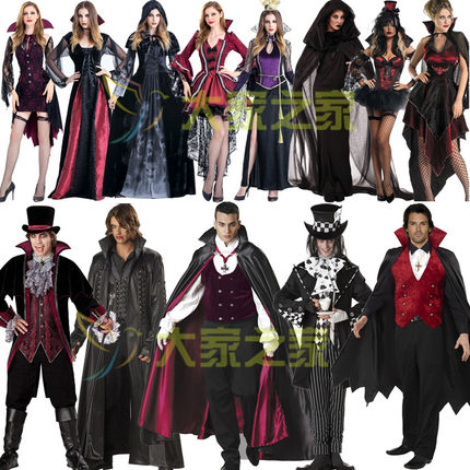 万圣节服装修女欧洲宫廷cosplay女巫婆黑死神长裙吸血鬼舞会服装