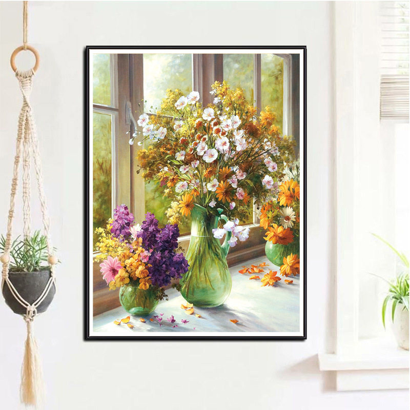 ks客厅卧室满绣梵高世界名画