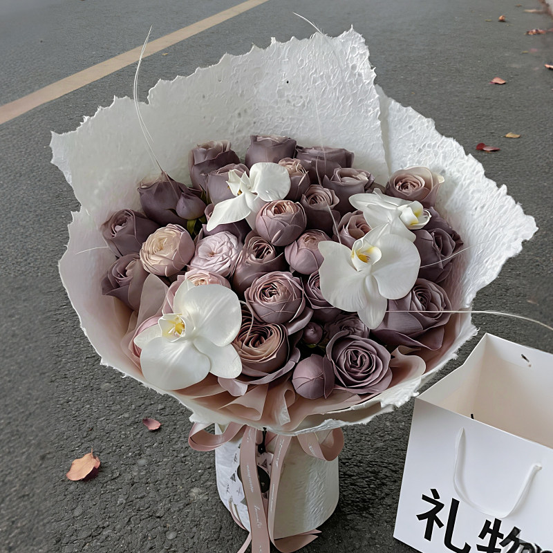 鲜花包装纸手撕落水花艺纸镂空艺术肌理纸手工diy花束包花纸材料