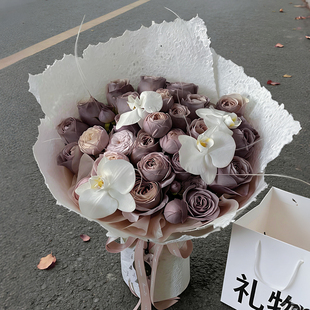 鲜花包装纸手撕落水花艺纸镂空艺术肌理纸手工diy花束包花纸材料