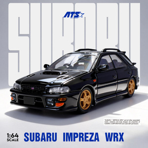 -爱特斯-ATS1:64 斯巴鲁 IMPREZA WRX - 黑色 合金车模