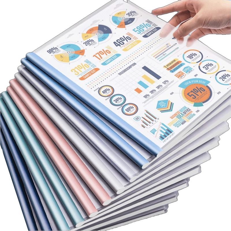 真彩抽杆夹a4拉杆夹加厚文件夹