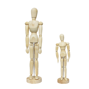 画画用木头人偶关节人模型速写绘画小人木手12寸可动木人小木人漫画素描木偶人美术摆件人体