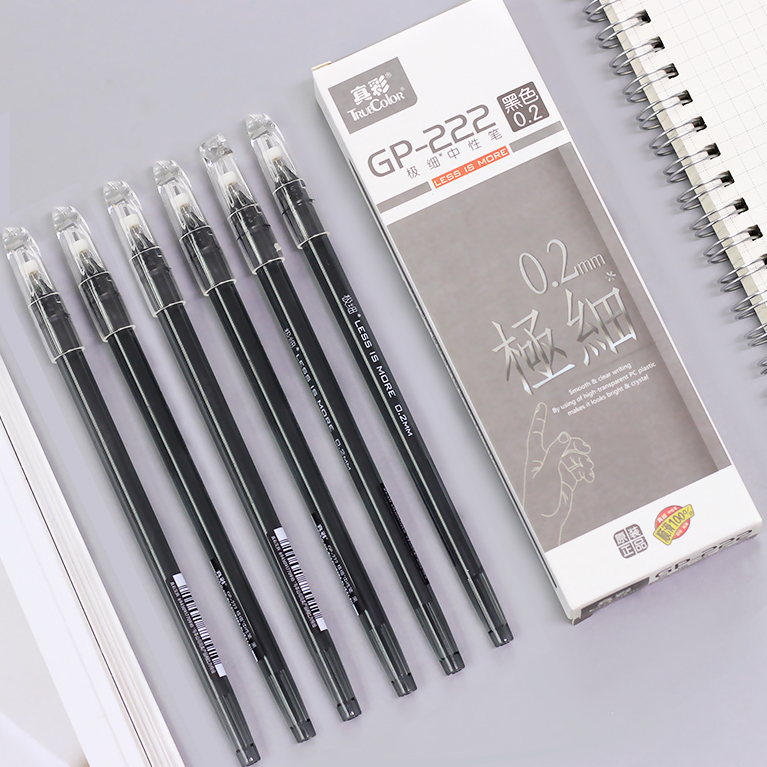 Õæ²ÊÖÐÐÔ±Ê0.2mm±Êо¼«Ï¸È«Õë¹ÜÍ·Ë®±ÊºÚÉ«³¬Ï¸ÌØÏ¸±Ê¸ËѧÉúÓÃѧ°Ô±ÊÅú·¢