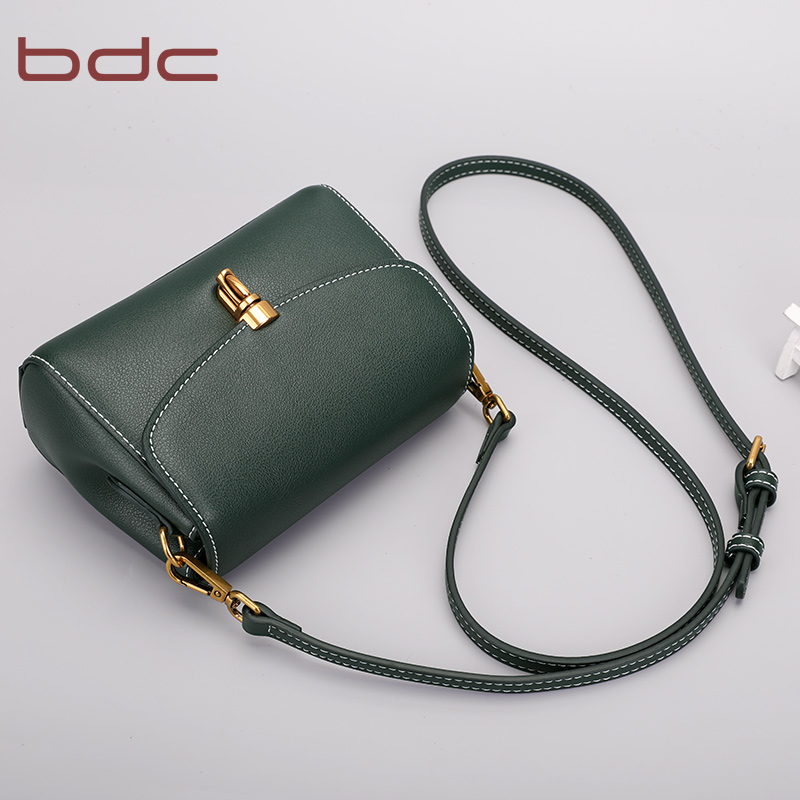 蓝舞真皮女包2020新款潮牛皮包包简约气质单肩斜挎包百搭森系小包