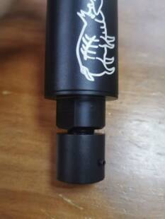 喷火猪夜光消音器转接器19mm直插转逆牙14mm火帽金属外管转换配件