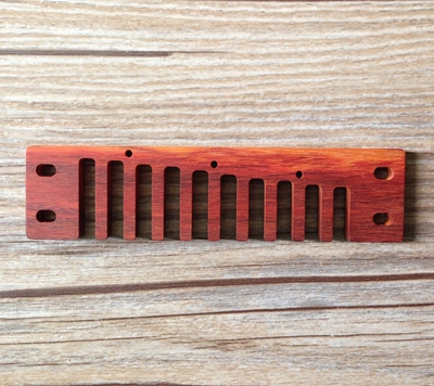 防水定制红檀木格口琴通用