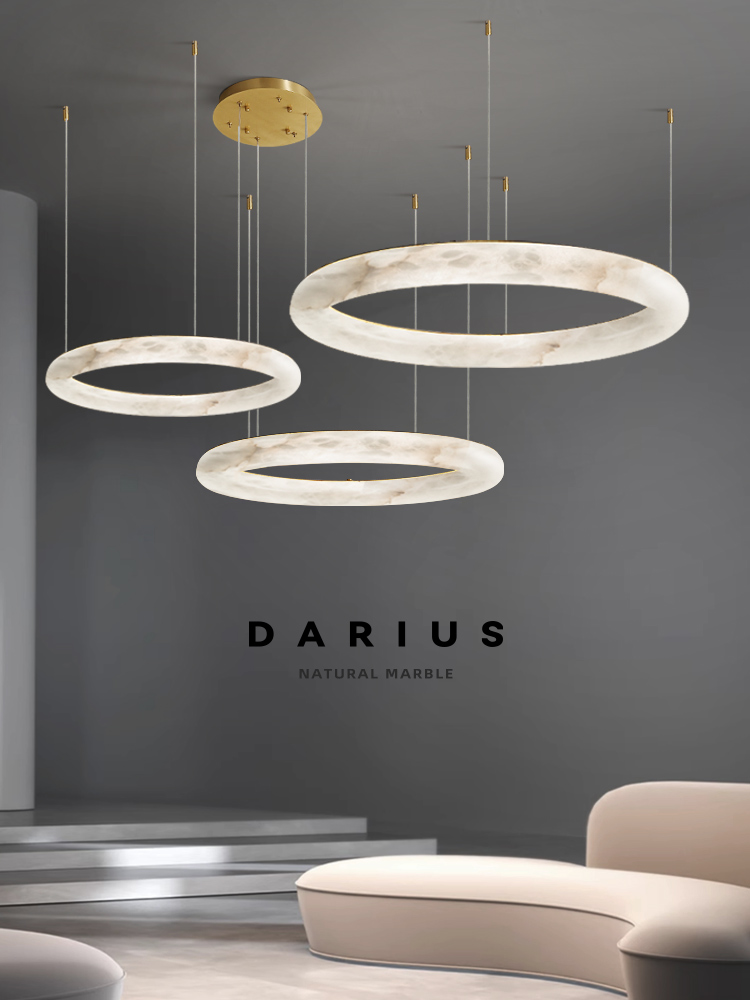 意式全铜云石吊灯轻奢高端客厅灯现代简约创意设计师餐厅卧室灯具
