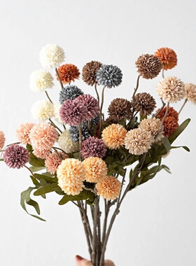 5 Heads Dandelion Artificial Flowers Bridal Bouquet Wedding