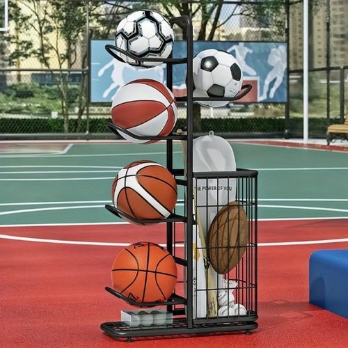 Indoor Children Basketball Storage Rack Put Ball Football S