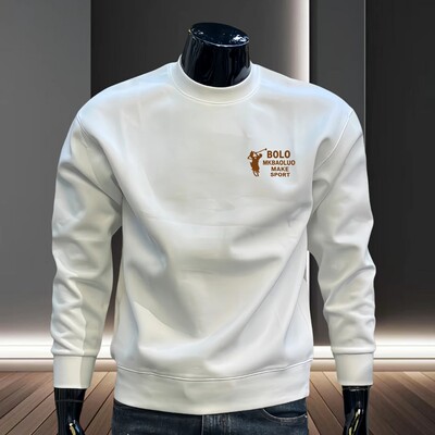 Trendy Fleece Sweatshirt, Loose Plus Size Crew Neck Pullover