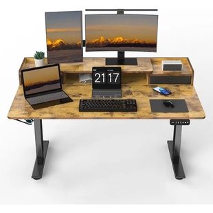 55×30 Inch Electric Standing Desk with 2 Drawer, Adjustable