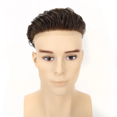 Full Swiss Lace Toupee Men Indian Human Hair Toupee Medium