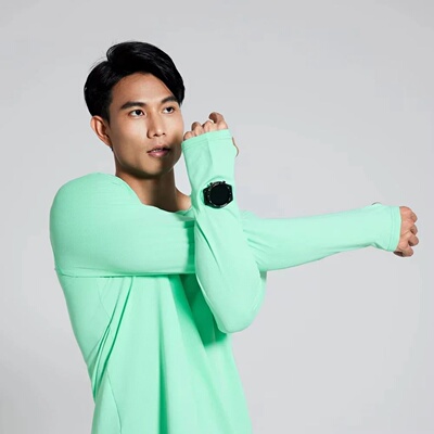 Men Marathon Running T-Shirt Long Sleeve Anti-UV Quick Dry