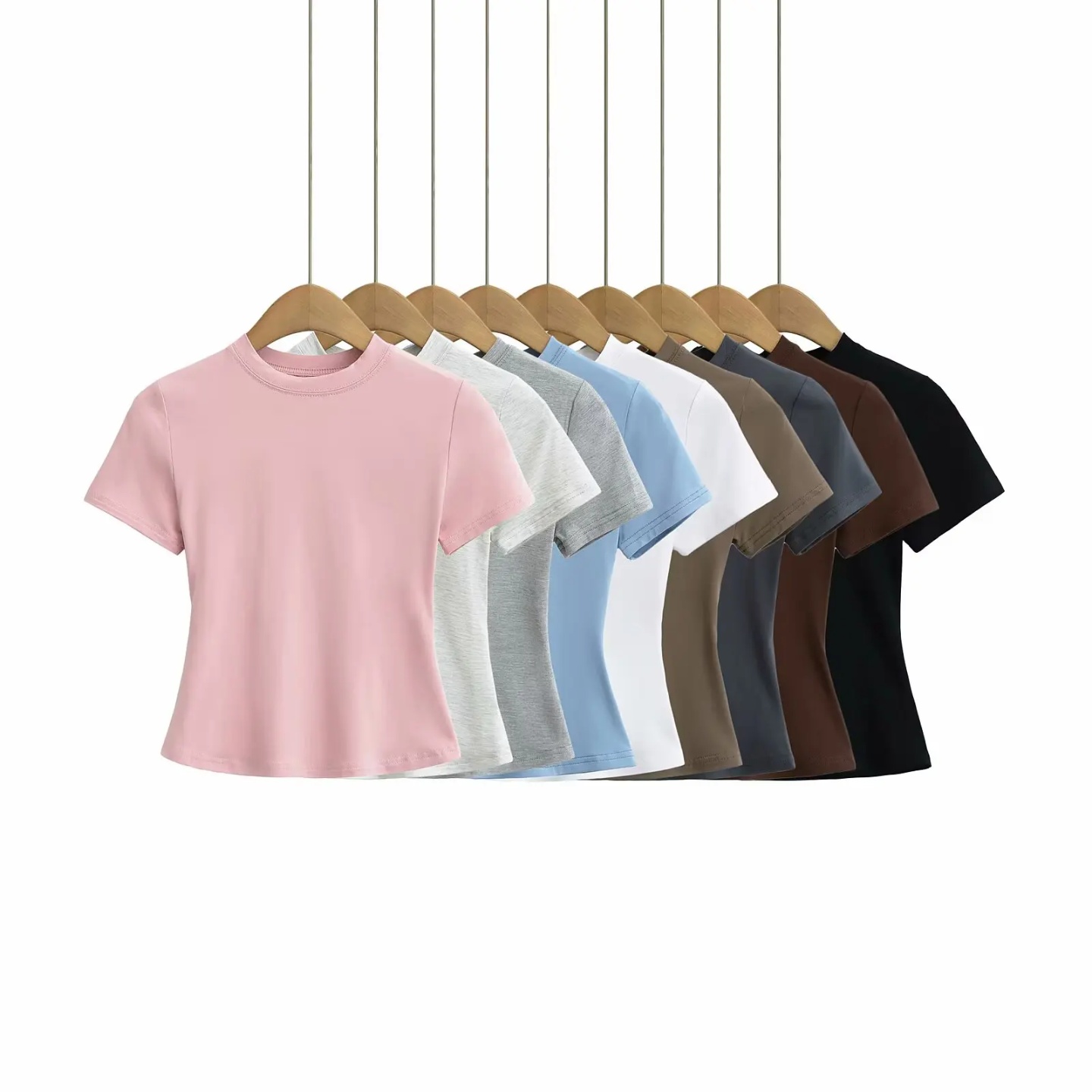 2025 New High Quality Casual T shirt Sexy Slim Short Sleeves