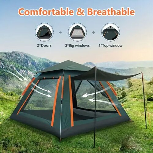 Muti-Person Outdoor Automatic Quick Opening Camping Tent wi