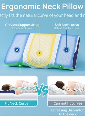 1pc Memory Foam Pillow, Sleeping Pillow For Side, Back And