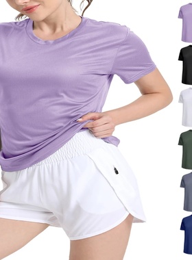 WomenSolid ColorUltralight Quick DrySport T-Shirt,Breathable