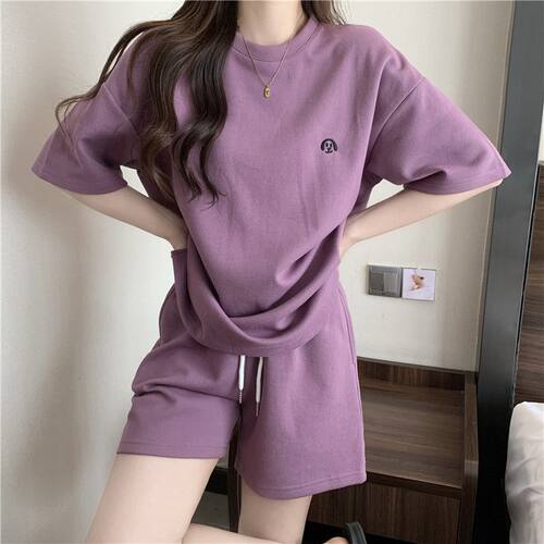 Hong Kong Style Casual Two-piece Set, Thin Loose for Girls