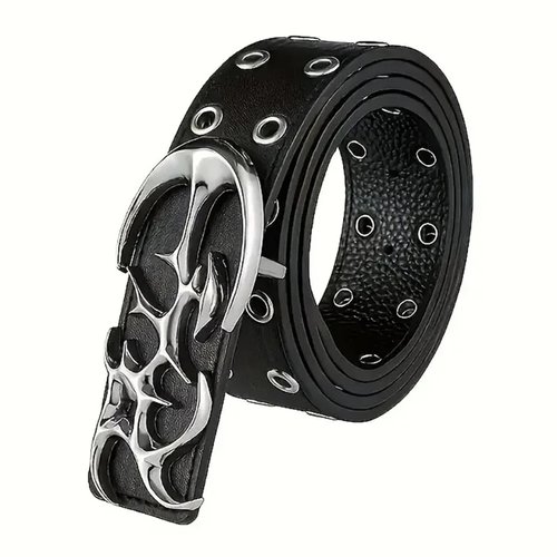 New Stylish Y2K Hollow PU Leather Fashion Punk Belt For Men