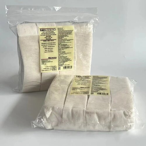 Japanese Organic 100% Cotton 180 sheets 50x60mm Unbleached