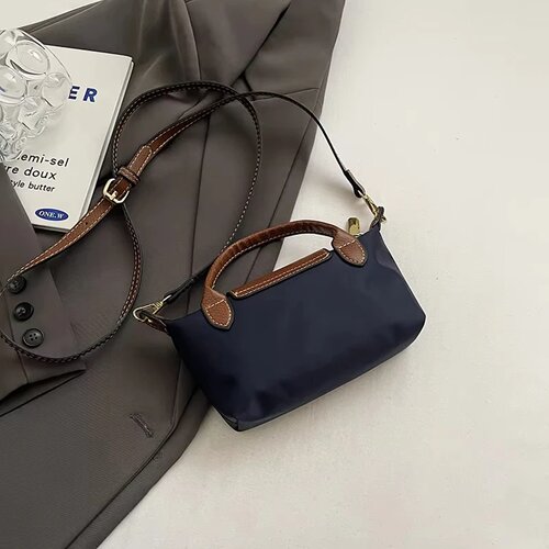 Mini Handbag, Women's Fashion Colorblock Zipper Shoulder Ba