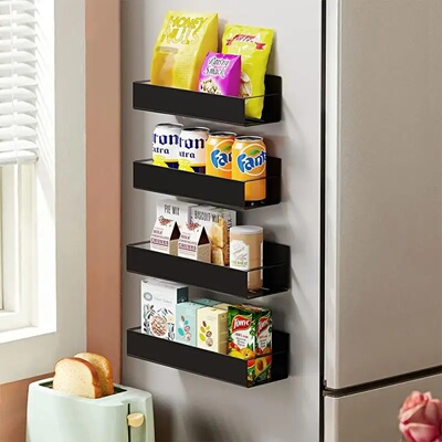 Refrigerator Magnetic Shelf Spice Sundry Side Storage Rack