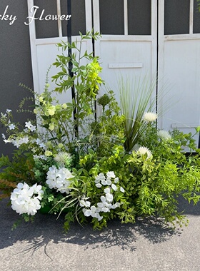 Artificial Plants Hanging flower Row Road Leading Floor Pla