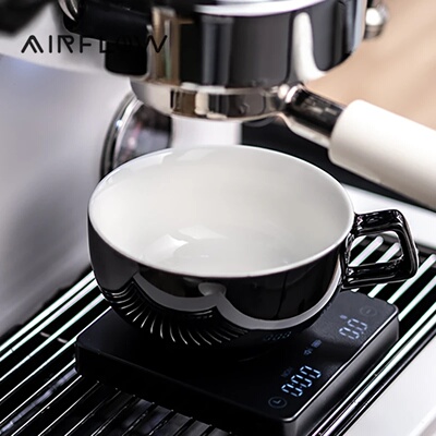 AIRFLOW Ceramic Coffee Cup Professional Embossed Latte Cup