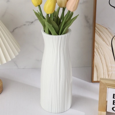 Modern Plastic Flower Vase White Nordic Style Shatter-resis