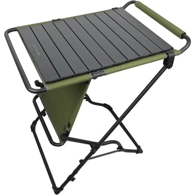 Camping Table with Additional Roll Up Tabletop, Multifuctio
