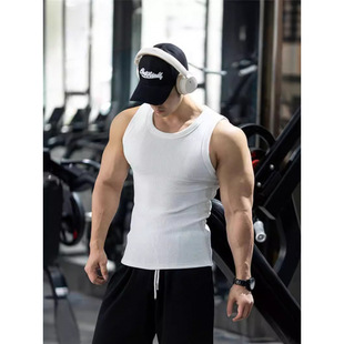 Muscle Tank Workout Base Fitness Patchwork Fit Men Slim