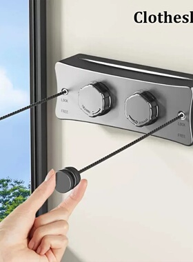 New 5.1 Meters Retractable Clothesline 304 Stainless Seel P