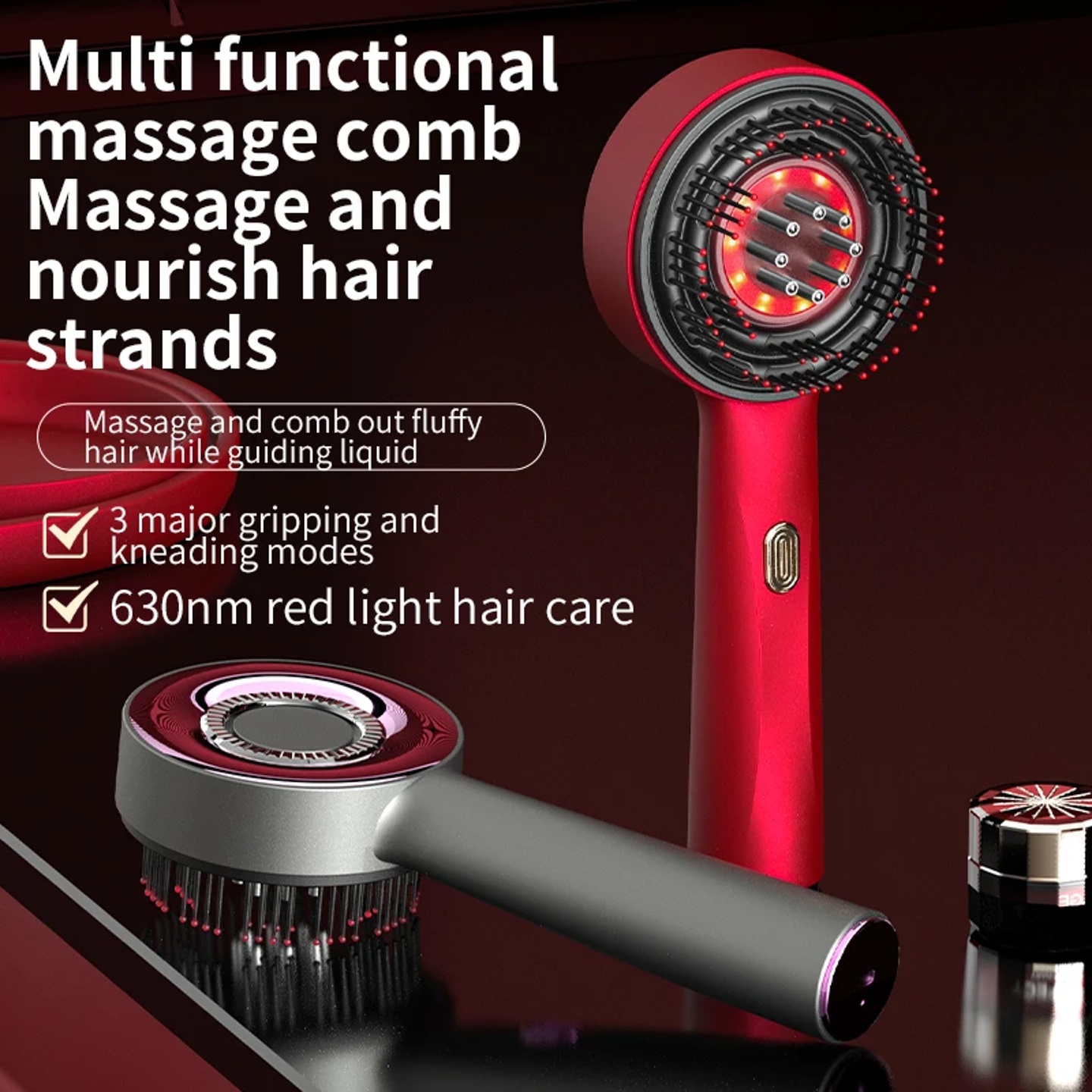 Electric Vibration Massage Comb Red Light Therapy Hair Grow