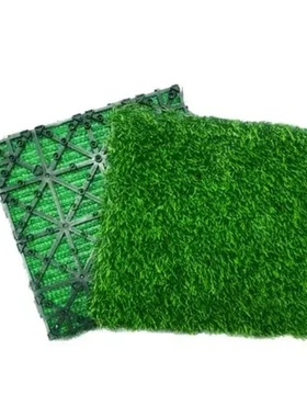 35pcs Interlocking Artificial Grass Tiles – 12x12in, Self-D