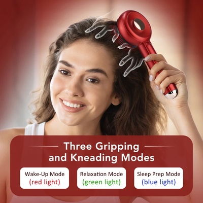 Cordless Electric Scalp Massage Comb with 3 Modes, Recharge