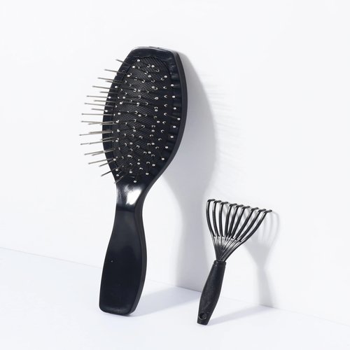 2pcs professional anti-static steel comb brush wig hair ext