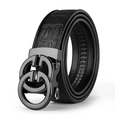 High Quality Genuine Leather Belt For Men's Luxury Automatic
