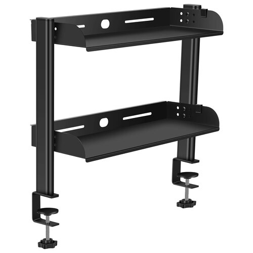 2 Tiers Clamp-on Desk Shelf No Drill Desk Organizer Rack Sp