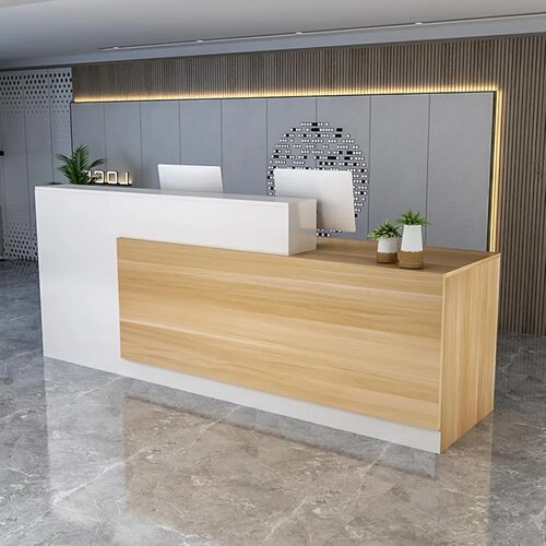 Reception Counter Desk, Front Counter Desk with Lockable