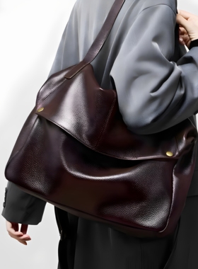 Burminsa Cowhide Genuine LeatherSoft LargeHobo Shoulder Bags