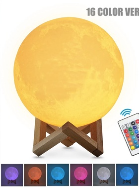 Dropship 3D Printed Star Moon Lights Colorful Rechargeable