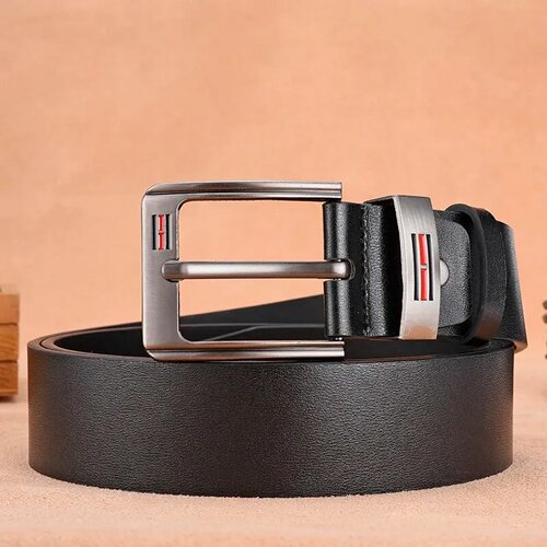 Genuine Leather For Men's High Quality Buckle Jeans Cowskin