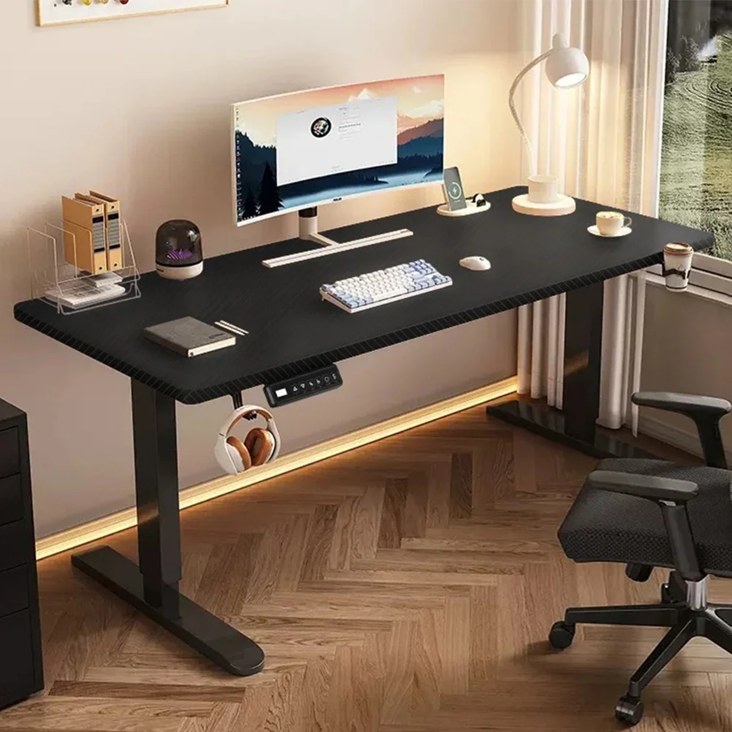 Electric Standing Desk Adjustable Height Memory Height Sett