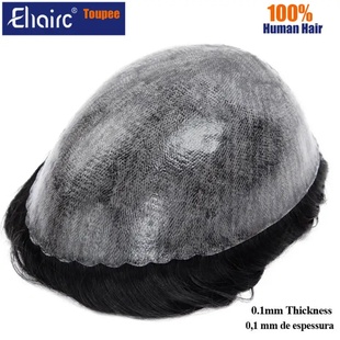 Human Male Hair Prosthesis 0.1mm Injection Skin Wigs for Me